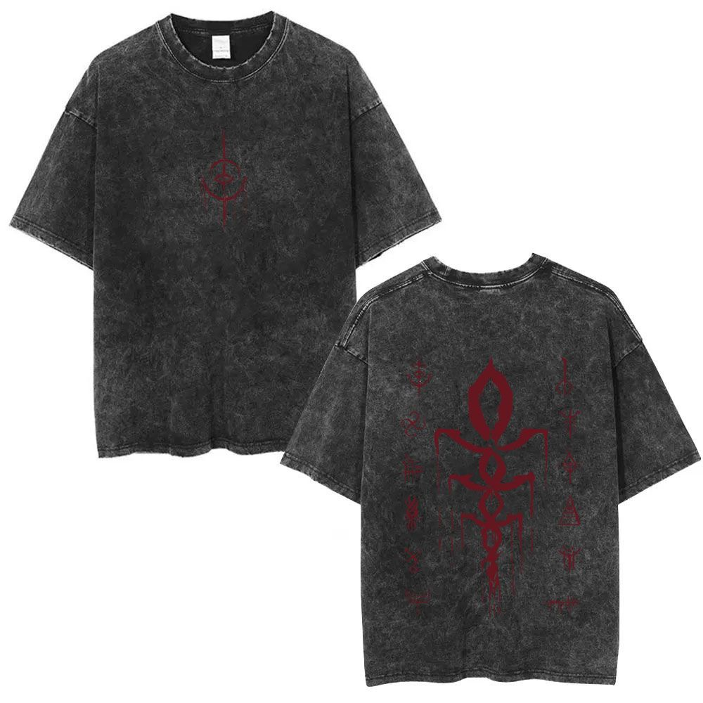 Retro Gaming T Shirt - Y2k Summer Bloodborne Game Peripheral Printed