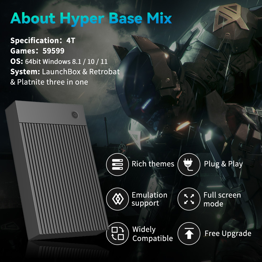 Hyper Base Mix 4TB Game Consol - огляд і ціна Retro Gaming Kiosk