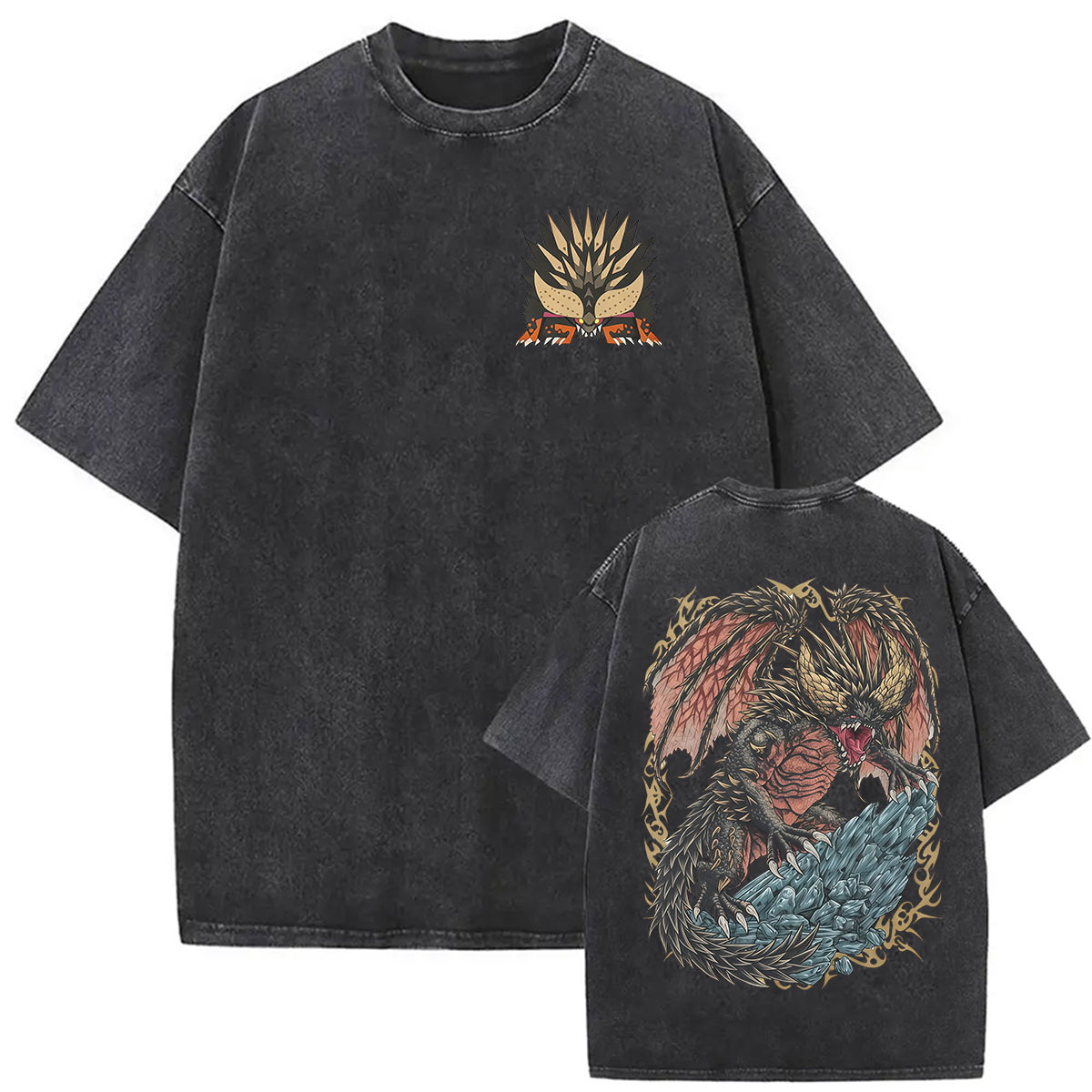 Vintage Washed Monster Hunter  - огляд і ціна Retro Gaming T Shirt