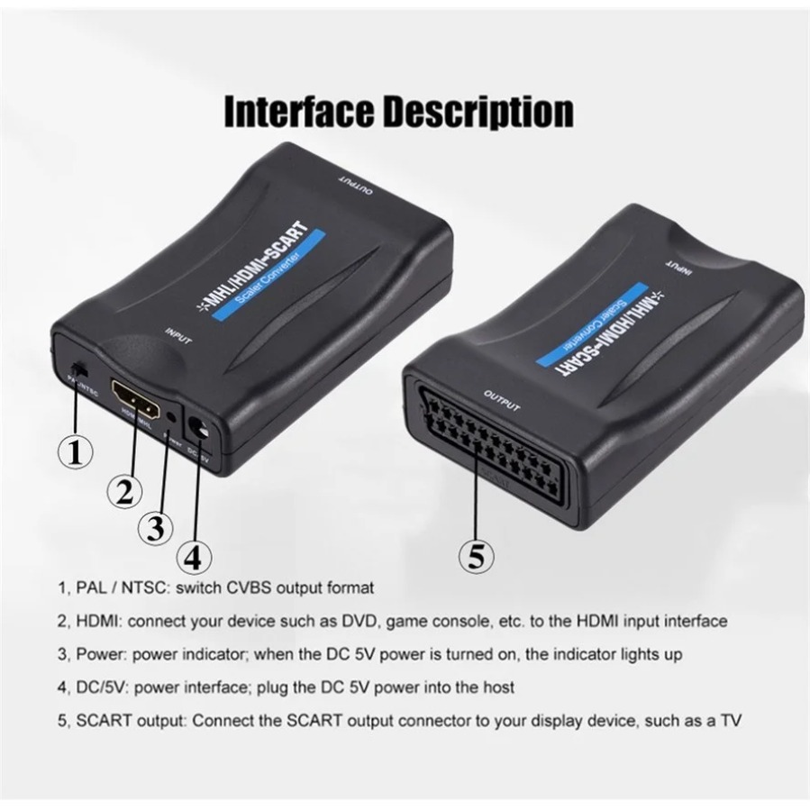 1080P HDMI-Compatible to Scart - огляд і ціна Scart To Hdmi